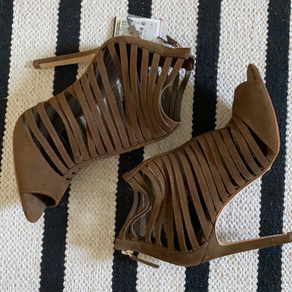 Zara Open-Toe Gladiator Heeled Ankle Bootie